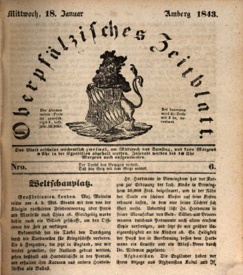 Oberpfälzisches Zeitblatt (Amberger Tagblatt) Mittwoch 18. Januar 1843