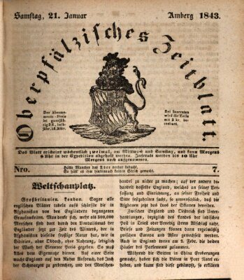 Oberpfälzisches Zeitblatt (Amberger Tagblatt) Samstag 21. Januar 1843