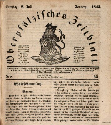 Oberpfälzisches Zeitblatt (Amberger Tagblatt) Samstag 8. Juli 1843