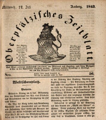 Oberpfälzisches Zeitblatt (Amberger Tagblatt) Mittwoch 12. Juli 1843