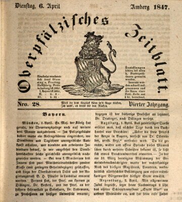 Oberpfälzisches Zeitblatt (Amberger Tagblatt) Dienstag 6. April 1847