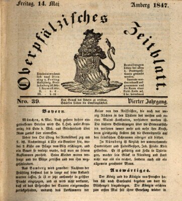 Oberpfälzisches Zeitblatt (Amberger Tagblatt) Freitag 14. Mai 1847