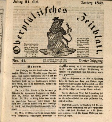 Oberpfälzisches Zeitblatt (Amberger Tagblatt) Freitag 21. Mai 1847