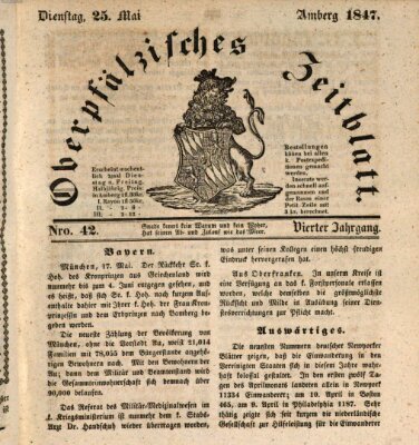 Oberpfälzisches Zeitblatt (Amberger Tagblatt) Dienstag 25. Mai 1847