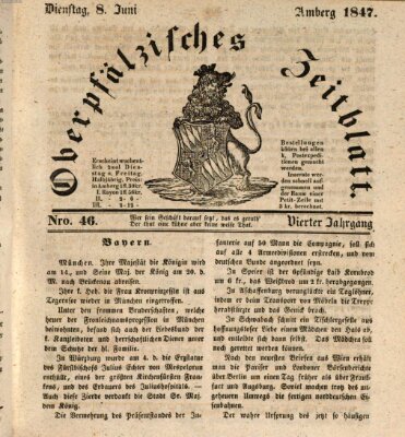 Oberpfälzisches Zeitblatt (Amberger Tagblatt) Dienstag 8. Juni 1847