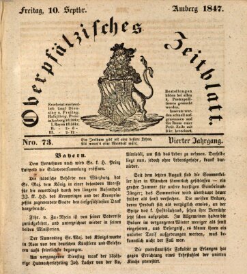 Oberpfälzisches Zeitblatt (Amberger Tagblatt) Freitag 10. September 1847