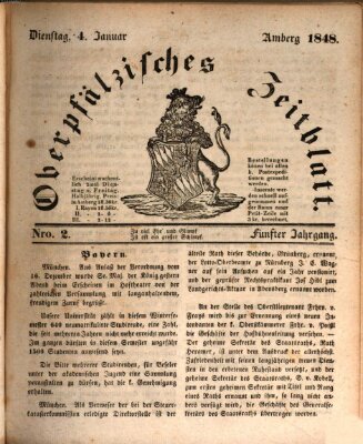 Oberpfälzisches Zeitblatt (Amberger Tagblatt) Dienstag 4. Januar 1848