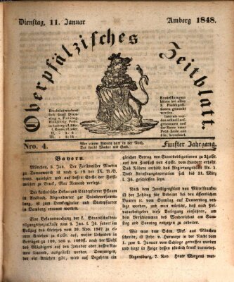 Oberpfälzisches Zeitblatt (Amberger Tagblatt) Dienstag 11. Januar 1848