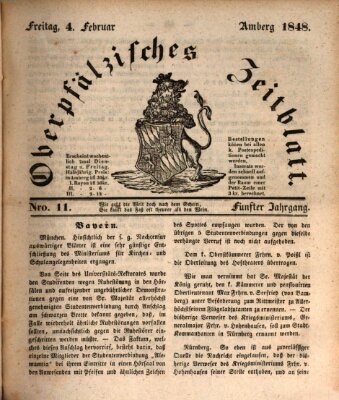 Oberpfälzisches Zeitblatt (Amberger Tagblatt) Freitag 4. Februar 1848