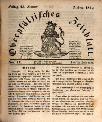 Oberpfälzisches Zeitblatt (Amberger Tagblatt) Freitag 25. Februar 1848