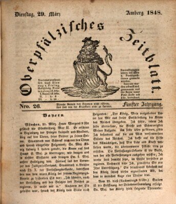 Oberpfälzisches Zeitblatt (Amberger Tagblatt) Mittwoch 29. März 1848