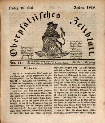 Oberpfälzisches Zeitblatt (Amberger Tagblatt) Freitag 19. Mai 1848