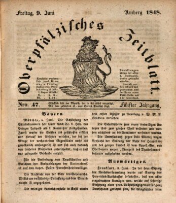 Oberpfälzisches Zeitblatt (Amberger Tagblatt) Freitag 9. Juni 1848