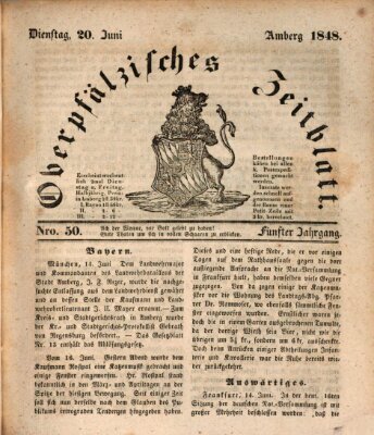 Oberpfälzisches Zeitblatt (Amberger Tagblatt) Dienstag 20. Juni 1848