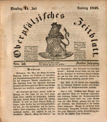 Oberpfälzisches Zeitblatt (Amberger Tagblatt) Dienstag 11. Juli 1848