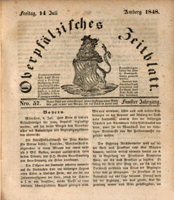 Oberpfälzisches Zeitblatt (Amberger Tagblatt) Freitag 14. Juli 1848