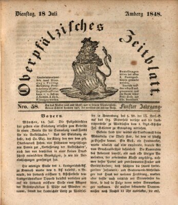 Oberpfälzisches Zeitblatt (Amberger Tagblatt) Dienstag 18. Juli 1848