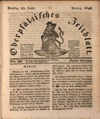 Oberpfälzisches Zeitblatt (Amberger Tagblatt) Dienstag 28. November 1848