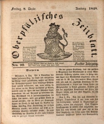 Oberpfälzisches Zeitblatt (Amberger Tagblatt) Freitag 8. Dezember 1848