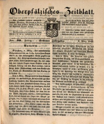 Oberpfälzisches Zeitblatt (Amberger Tagblatt) Freitag 9. März 1849