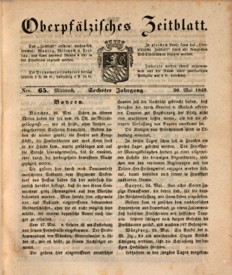 Oberpfälzisches Zeitblatt (Amberger Tagblatt) Mittwoch 30. Mai 1849