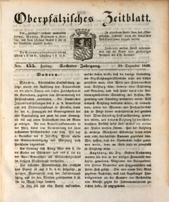 Oberpfälzisches Zeitblatt (Amberger Tagblatt) Freitag 28. Dezember 1849