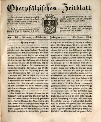 Oberpfälzisches Zeitblatt (Amberger Tagblatt) Mittwoch 23. Januar 1850