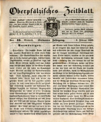 Oberpfälzisches Zeitblatt (Amberger Tagblatt) Mittwoch 6. Februar 1850