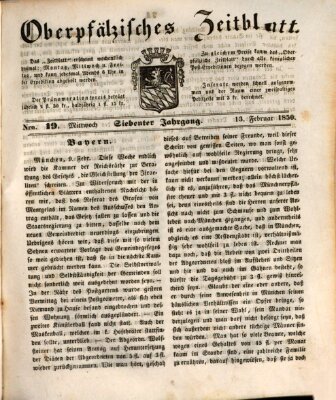 Oberpfälzisches Zeitblatt (Amberger Tagblatt) Mittwoch 13. Februar 1850