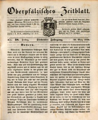 Oberpfälzisches Zeitblatt (Amberger Tagblatt) Freitag 29. März 1850