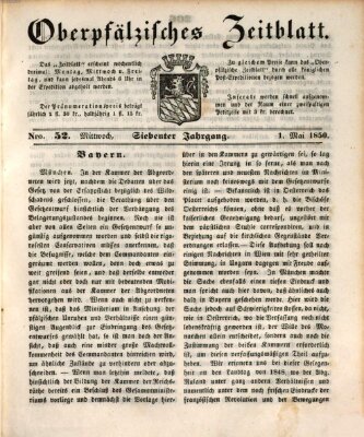 Oberpfälzisches Zeitblatt (Amberger Tagblatt) Mittwoch 1. Mai 1850