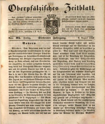 Oberpfälzisches Zeitblatt (Amberger Tagblatt) Freitag 9. August 1850