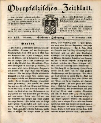 Oberpfälzisches Zeitblatt (Amberger Tagblatt) Mittwoch 6. November 1850