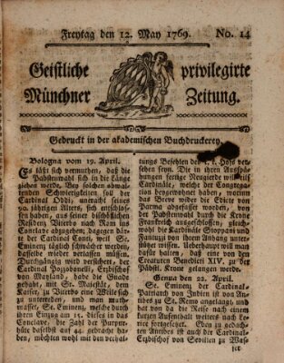 Geistliche privilegirte Münchner Zeitung Freitag 12. Mai 1769