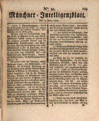 Münchner Intelligenzblatt (Münchner Intelligenzblatt) Samstag 19. Juni 1779