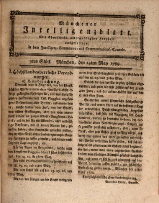 Münchner Intelligenzblatt (Münchner Intelligenzblatt) Donnerstag 14. Mai 1789