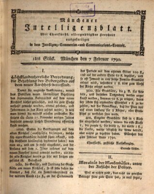 Münchner Intelligenzblatt (Münchner Intelligenzblatt) Sonntag 7. Februar 1790