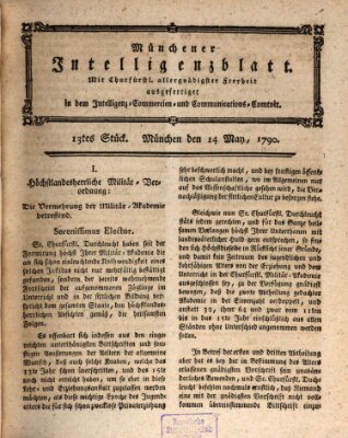 Münchner Intelligenzblatt (Münchner Intelligenzblatt) Freitag 14. Mai 1790