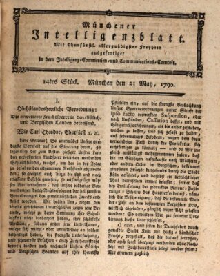 Münchner Intelligenzblatt (Münchner Intelligenzblatt) Freitag 21. Mai 1790