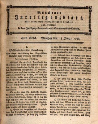 Münchner Intelligenzblatt (Münchner Intelligenzblatt) Freitag 18. Juni 1790