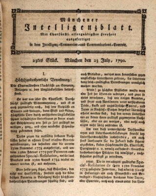 Münchner Intelligenzblatt (Münchner Intelligenzblatt) Freitag 23. Juli 1790