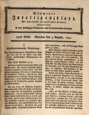 Münchner Intelligenzblatt (Münchner Intelligenzblatt) Dienstag 3. August 1790