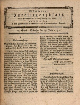 Münchner Intelligenzblatt (Münchner Intelligenzblatt) Freitag 29. Juli 1791