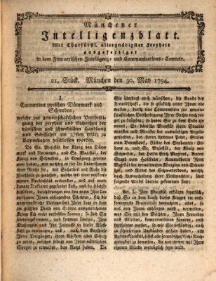 Münchner Intelligenzblatt (Münchner Intelligenzblatt) Freitag 30. Mai 1794