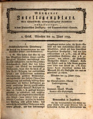 Münchner Intelligenzblatt (Münchner Intelligenzblatt) Samstag 24. Januar 1795