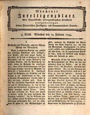 Münchner Intelligenzblatt (Münchner Intelligenzblatt) Samstag 14. Februar 1795