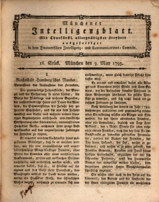 Münchner Intelligenzblatt (Münchner Intelligenzblatt) Samstag 9. Mai 1795