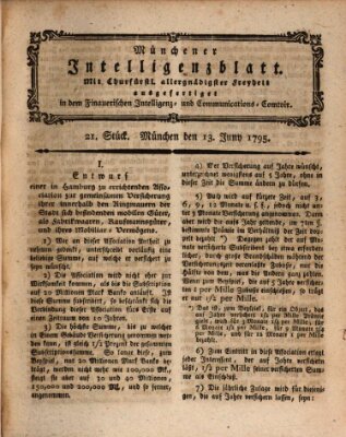 Münchner Intelligenzblatt (Münchner Intelligenzblatt) Samstag 13. Juni 1795