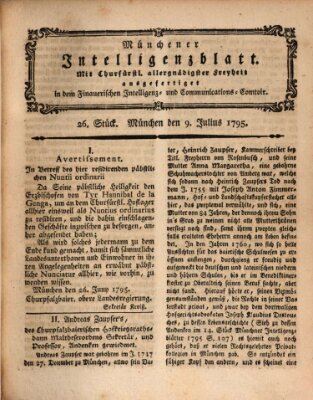 Münchner Intelligenzblatt (Münchner Intelligenzblatt) Donnerstag 9. Juli 1795