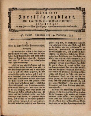 Münchner Intelligenzblatt (Münchner Intelligenzblatt) Samstag 19. Dezember 1795